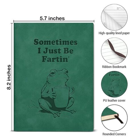 Funny Frog Notebook, Sometimes I Just Be Fartin Journal, Gag Gifts for Women Men Friends Coworkers - Blue in Saudi Arabia