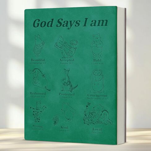 Inspirational Christian Gifts - 160 Pages Pooh Bear Journal Notebook - God Says I Am Writing Notebook Gifts for Women, Men, Daughter, Son, Niece, Nephew, Friends in Saudi Arabia