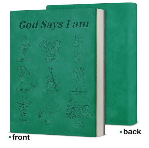 Inspirational Christian Gifts - 160 Pages Pooh Bear Journal Notebook - God Says I Am Writing Notebook Gifts for Women, Men, Daughter, Son, Niece, Nephew, Friends in Saudi Arabia