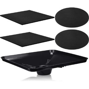 BBTO Car Transmission Drain Pan for Oil Drain Pan with 2 Pcs 22'' and 2 Pcs 15'' Oil Pad for Splash Large Fluid Catch Square Fits Many Different Funnels Maintain Floor Clean in Saudi Arabia