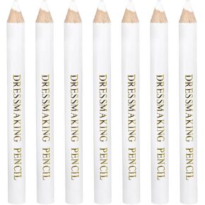 7pcs Fabric Markers for Sewing, Water Soluble Sewing Fabric Pencils with Tip Caps Tailors Chalk Tracing Tools for Quilting Tailoring Embroidery Dressmakers DIY Crafts (White) in Kuwait