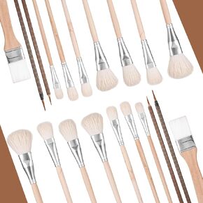 10 Pcs Pottery Glaze Brushes Soft Bristle Ceramic Brushes Set Glazing Goat Hair Blending Brush Blending Mop Underglaze Brush Acrylic Watercolor Art Paintbrush for Oil Pottery Painting Artists in Saudi Arabia
