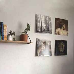 3Pcs Clear Vinyl Record Shelf Wall Mount, Adhesive Record Holder, Wall Record Holder Display Shelf, Bookshelf, Acrylic Album Holder Display, Album Frame Organizer for CD, Book Art Storage Home Decor in Kuwait
