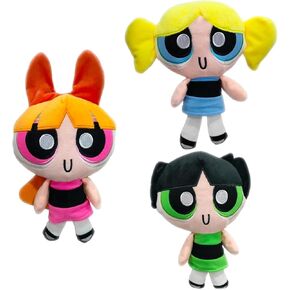 Plush 3 Pcs 22 cm/8inch Plush Doll Bubbles Flower Stuffed Toys Figure Toys Xmas Kids Birthday Gifts,Multi Colored in Saudi Arabia