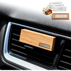 4 عبوات من مشابك تنفيس الخشب الطبيعي المعطرة بالحمضيات، 【مزاج المقصورة الساطعة】 عبوات معطر الهواء لرائحة السيارة المنعشة، موزع عطور يدوم طويلاً، هدية أساسية لسيارات الدفع الرباعي للنساء in Kuwait