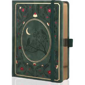 TIEFOSSI B5 Dotted Journal، دفتر ملاحظات شبكي منقطة للنساء والرجال، دفاتر ملاحظات ذات غلاف فني لمذكرات تنظيم المخطط، ورق سميك 160 جرام في المتر المربع، 150 صفحة مرقمة بحواف فضية in Kuwait