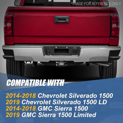 Auto Dynasty 2 Inches Rear Class 3 Tow Trailer Hitch Receiver and Pin Compatible with Silverado Sierra 1500 2014-2019, Black Powdercoated in Saudi Arabia
