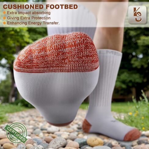 جوارب KEMISANT للرجال، جوارب رياضية مضغوطة للرجال لممارسة الرياضة والجري ومبطنة لدعم قوس القدم in Kuwait