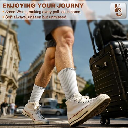 جوارب KEMISANT للرجال، جوارب رياضية مضغوطة للرجال لممارسة الرياضة والجري ومبطنة لدعم قوس القدم in Kuwait