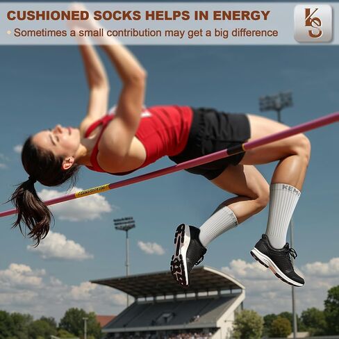 جوارب KEMISANT للرجال، جوارب رياضية مضغوطة للرجال لممارسة الرياضة والجري ومبطنة لدعم قوس القدم in Kuwait