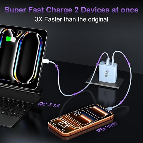 شاحن S24/S24 Ultra، شاحن فائق السرعة من النوع C، شاحن حائط PD 25W USB-C لهاتف Samsung Galaxy S24 Ultra/S24/S23/S22/ S21/S20/Note 20/Note 20 Ultra/Note 10/Note10+، شاحن من النوع C كتلة + كابل 4 قدم in Kuwait