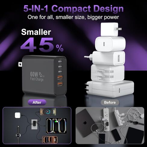 S24/S24 Ultra Charger, Super Fast Type C Charger, PD 25W USB-C Wall Charger for Samsung Galaxy S24 Ultra/S24/S23/S22/ S21/S20/Note 20/Note 20 Ultra/Note 10/Note10+, Type C Charger Block + 4-ft Cable in Kuwait
