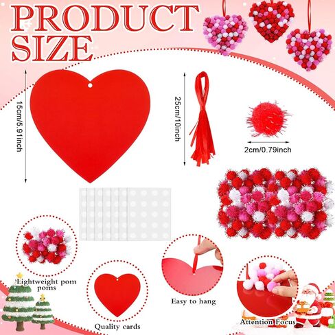 Realspring 24 Sets Christmas Snowflake Pom-poms Craft Kit Blue Winter DIY Frozen Pom Pom Ornament Craft Bulk Christmas Poms Decor for Xmas Home Activity Classroom Party in Saudi Arabia