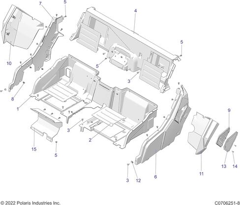 Polaris Ranger ASM-Fender, Clip, Black, Genuine OEM Part 2637574-070, Qty 1 in Saudi Arabia