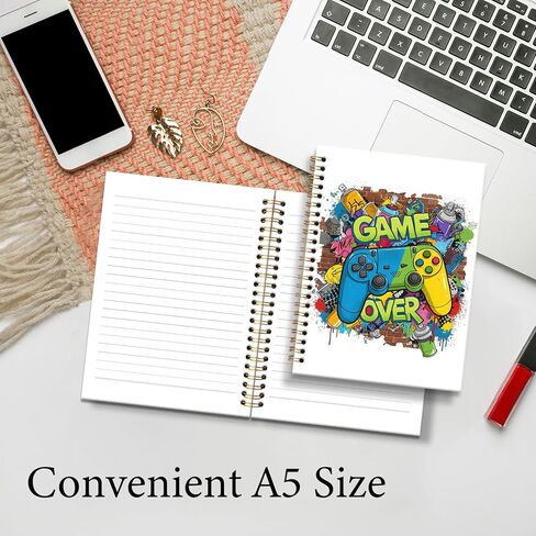 KTYHD Gamer over Kids Notebook Journal 5.5x8.3in, Game Gaming Kids Boys Journal for Writing,Gaming Kids Boys Hardcover Spiral Notebooks in Saudi Arabia