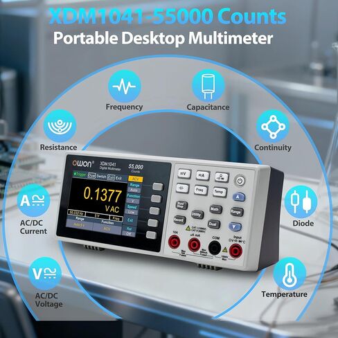 XDM1241 3.5 in LCD Multimeter Portable Desktop Digital Multimeter Multi Testers for Laboratories,Instruments and Factories(Built-in Batteries and Support DC 5V 2A) in Kuwait