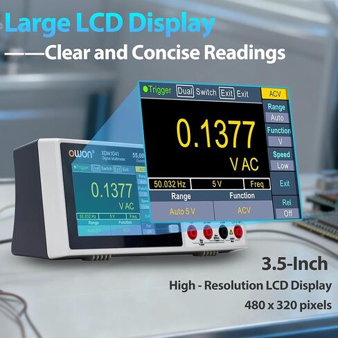 XDM1241 3.5 in LCD Multimeter Portable Desktop Digital Multimeter Multi Testers for Laboratories,Instruments and Factories(Built-in Batteries and Support DC 5V 2A) in Kuwait