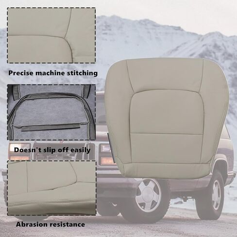 Priprilod Tan Microfiber Leather Driver and Passenger Side Bottom Replacement Seat Cover Compatible with Lexus LX470 1998 1999 2000 2001 2002 2003 2004 2005 2006 2007 in Saudi Arabia