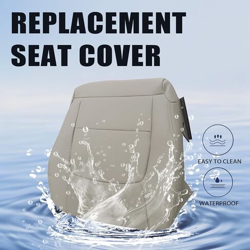 Priprilod Tan Microfiber Leather Driver and Passenger Side Bottom Replacement Seat Cover Compatible with Lexus LX470 1998 1999 2000 2001 2002 2003 2004 2005 2006 2007 in Saudi Arabia