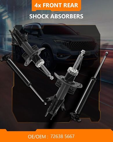Shocks Struts Set of 2,OCPTY Rear (Back) Parts Shocks Set Shock Absorber Kit for 2013 2014 2015 2016 ford Fusion Replacement Shocks in Kuwait