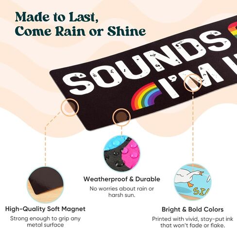 YOPPIX 10 قطع مغناطيس سيارة مضحك للمثليين، LGBT Rainbow Pride Prank ملصق مغناطيسي ممتص الصدمات للكبار ملصقات سيارة مغناطيسية مقاومة للماء للمركبات والشاحنات ملصق مغناطيسي قابل لإعادة الاستخدام للثلاجة in Kuwait