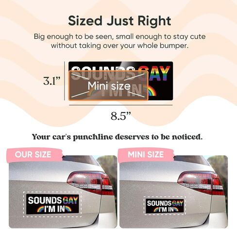 YOPPIX 10 قطع مغناطيس سيارة مضحك للمثليين، LGBT Rainbow Pride Prank ملصق مغناطيسي ممتص الصدمات للكبار ملصقات سيارة مغناطيسية مقاومة للماء للمركبات والشاحنات ملصق مغناطيسي قابل لإعادة الاستخدام للثلاجة in Kuwait