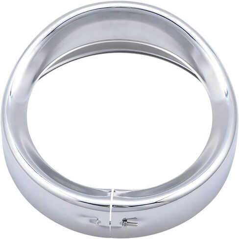 Chrome 7" Headlight Headlamp Cover Trim Ring Head Light Bezel Compatible with Harley Touring Road King Softail Street Glide in Saudi Arabia