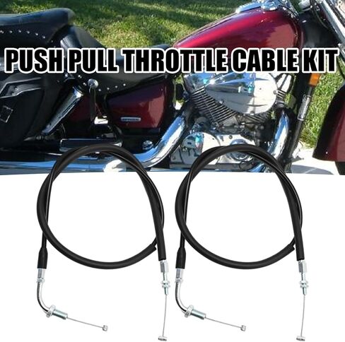 Anxingo 2 Pcs 17920-MEG-000 Push Pull Throttle Cable, Replacement for Honda Shadow Aero 750 VT750C 2004 2005 2006 2007 2008 2009 Shadow Aero 750 VT750CA 2009, Replaces 17910-MEG-000 in Saudi Arabia