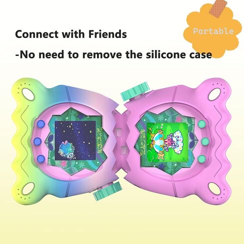 JCHPINE Hard Case and Silicone Cover for Tamagotchi Paradise Electronic Pet, Protective Cases for Tamagotchi Paradise with Screen Protector and Lanyard (Pink) in Kuwait