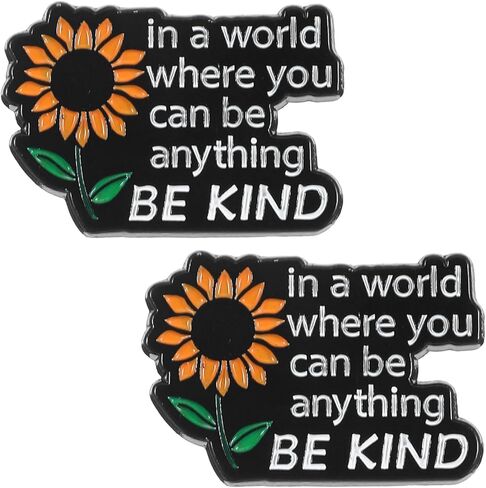 2Pcs Enamel Pins, Sunflower Pins for Backpacks, Lapel Pin, Funny Brooch Pin for Lanyard Bags Hats Caps Clothes Vest Jackets Decoration Accessories in Saudi Arabia