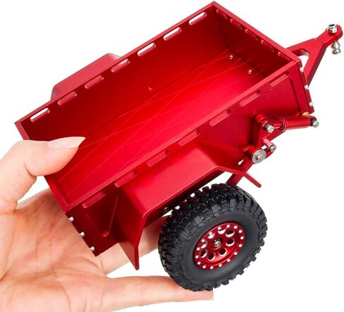 مقطورة فائدة TRX4M من الألومنيوم مع وصلة ربط 1/18 1/24 RC مقطورة زاحفة لملحقات ترقية TRX4-M Defender Bronco K10 High Trail Axial SCX24 AX24 FCX24 (أسود) in Saudi Arabia