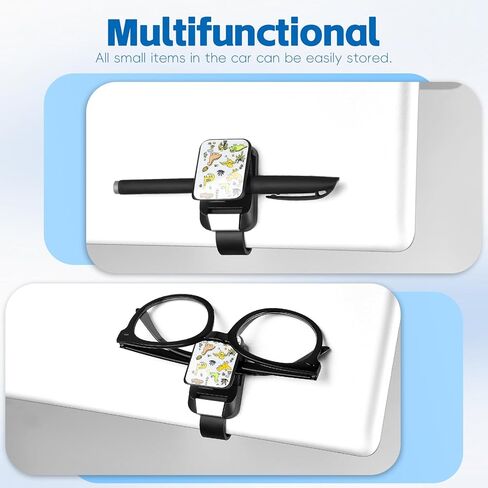Sunglass Holder for Car Sun Visor, Auto Eyeglass Hanger Clip, Ticket Card Clip, Universal Snap-On Clip for Vehicle Visors, Car Visor Accessories, Warm Love Pattern Design in Saudi Arabia