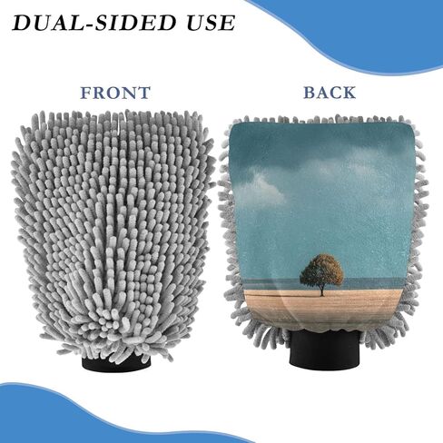 AIXIWAWA Wild Tree Print Car Wash Mitt Washing Glove Scratch Free Water Absorbent 2 Pack Medium in Kuwait