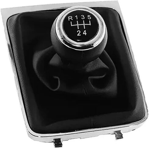 For VW for Passat B6 2005-2010 5/6 Speed Gear Shift Knob Lever Stick Gaiter Boot Cover Collar Car Styling Car Accessories(Leather 6 Speed) in Saudi Arabia