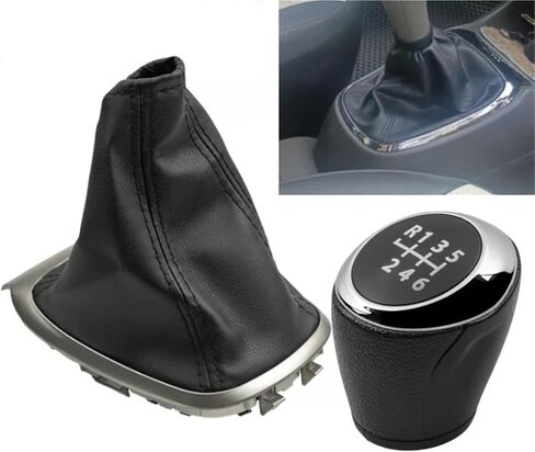 5/6 Speed Hand Speed Ball Gear Shift Knob Gaiter Boot Dustproof Cover For Chevy for Aveo for Sonic for T300 2011 2012 2013 2014 2015(6 speed combo) in Kuwait
