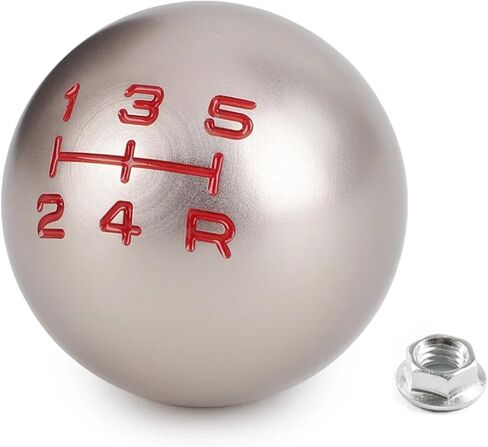 Universal Car Gear Shift Knob Head Shifter Lever Round Ball Shape M8x1.25 M10x1.25 M10x1.5(5 speed Champagne) in Saudi Arabia