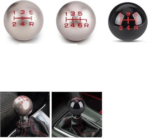 Universal Car Gear Shift Knob Head Shifter Lever Round Ball Shape M8x1.25 M10x1.25 M10x1.5(5 speed Champagne) in Kuwait