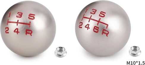 Universal Car Gear Shift Knob Head Shifter Lever Round Ball Shape M8x1.25 M10x1.25 M10x1.5(5 speed Champagne) in Kuwait