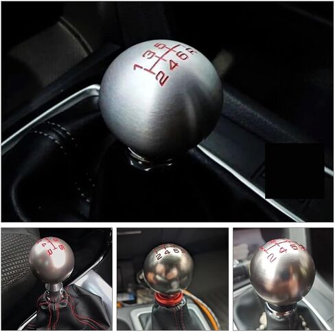 Universal Car Gear Shift Knob Head Shifter Lever Round Ball Shape M8x1.25 M10x1.25 M10x1.5(5 speed Champagne) in Kuwait