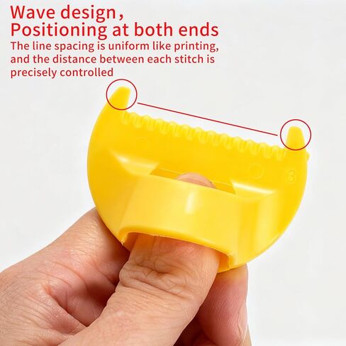 6 Pcs Edge Stitch Lock and Sewing Gauge, Edge Sewing Lockranding Tool for Beginners and Seniors, 3mm 4mmSewing Templates Rulers, for Even Stitches in Saudi Arabia