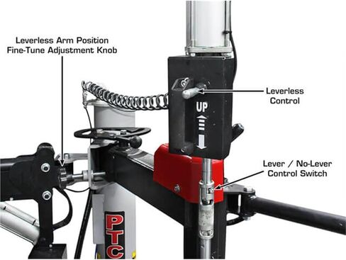 ATLAS Automotive Equipment PTC500 Platinum Center Post Tire Changer, Lever/No-Lever System, Smart Lock Mounting, Integrated Wheel Lift, Accessory Kit, Italian Engineering, High-Volume Efficiency in Saudi Arabia