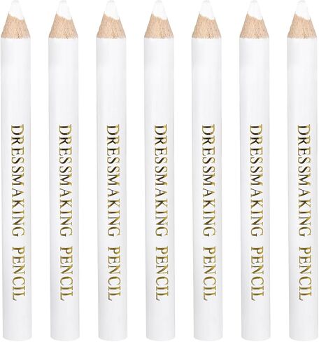 7pcs Fabric Markers for Sewing, Water Soluble Sewing Fabric Pencils with Tip Caps Tailors Chalk Tracing Tools for Quilting Tailoring Embroidery Dressmakers DIY Crafts (White) in Kuwait