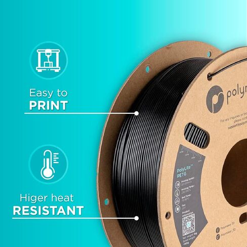 Polymaker PETG Filament 1.75mm, 1kg Strong PETG 3D Printer Filament Dark Blue - PolyLite PETG Blue 3D Printing Filament 1.75mm, Dimensional Accuracy +/- 0.03mm, Print with Most 3D Printers in Kuwait