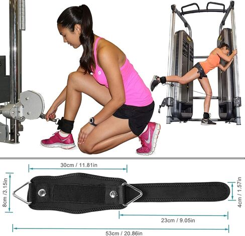 Taeku Ankle Straps for Kickbacks Men Women 1 Pair Adjustable Comfort Gym Ankle Straps with Double D-Ring for Glute Workouts Leg Extensions Lower Body Exercises in Kuwait