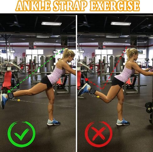 Taeku Ankle Straps for Kickbacks Men Women 1 Pair Adjustable Comfort Gym Ankle Straps with Double D-Ring for Glute Workouts Leg Extensions Lower Body Exercises in Kuwait