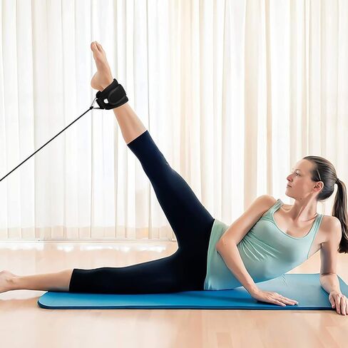 Taeku Ankle Straps for Kickbacks Men Women 1 Pair Adjustable Comfort Gym Ankle Straps with Double D-Ring for Glute Workouts Leg Extensions Lower Body Exercises in Kuwait