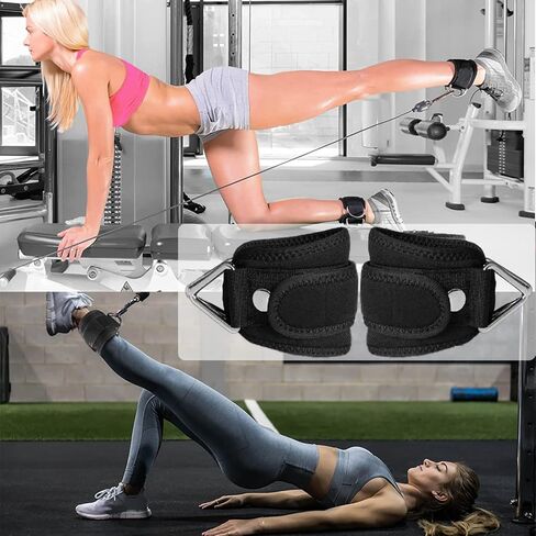 Taeku Ankle Straps for Kickbacks Men Women 1 Pair Adjustable Comfort Gym Ankle Straps with Double D-Ring for Glute Workouts Leg Extensions Lower Body Exercises in Kuwait