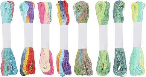 FREEBLOSS 8 Pcs Sashiko Thread Sashiko Skein 8 * 20 M Pure Cotton Embroidery Thread Japanese Sewing Threads Quilting & Embroidery Sewing Kit Supplies 8 Blue Mixed Colors in Saudi Arabia