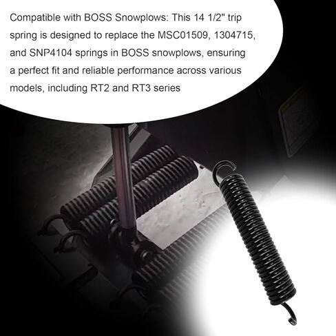 Compatible 14 1/2" Snow Plow Trip Spring for BOSS Snowplows MSC01509 1304715, Replacement Part for RT2 Straight Blade, RT2 V-Plow, RT3 Straight Blade w/Smart Hitch, RT3 V-Plow, Fits SNP4104 in Kuwait