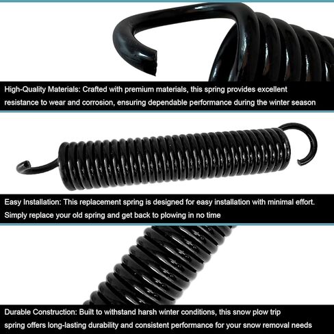 Compatible 14 1/2" Snow Plow Trip Spring for BOSS Snowplows MSC01509 1304715, Replacement Part for RT2 Straight Blade, RT2 V-Plow, RT3 Straight Blade w/Smart Hitch, RT3 V-Plow, Fits SNP4104 in Kuwait